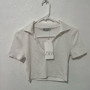 Zara cropped shirt